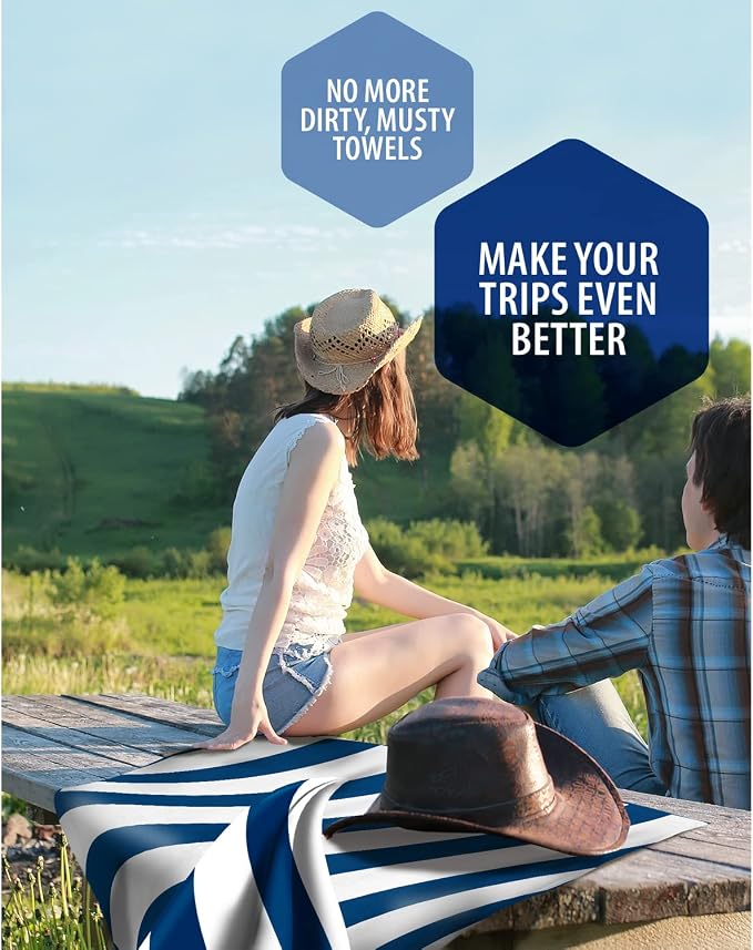 VENTURE 4TH Microfiber Beach Towel: Quick-Dry, Sandproof and Lightweight - Image 8