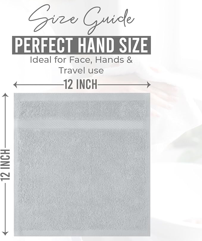 DAN RIVER 12-Pack Premium 100% Cotton Highrise Face Towels – Reusable Face - Image 2