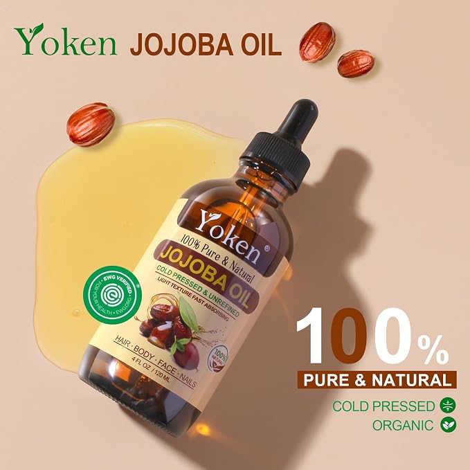 Jojoba Oil 4 fl oz EWG Verified 100% Pure Jojoba Oil Cold Pressed - Image 2