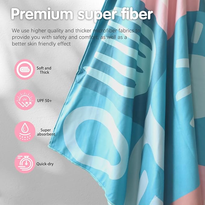 PY SUPER MODE Beach Hooded Towel Oversized - Image 5