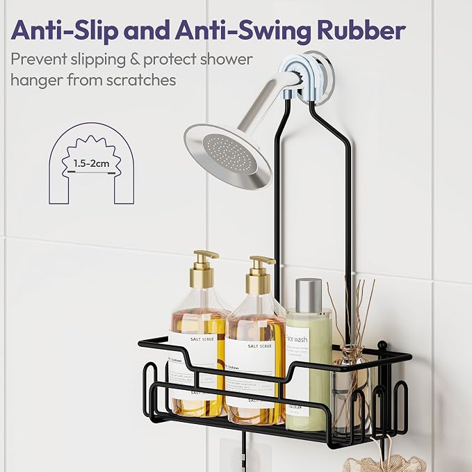 SWTYMIKI Bathroom Shower Caddy Hanging - Image 4