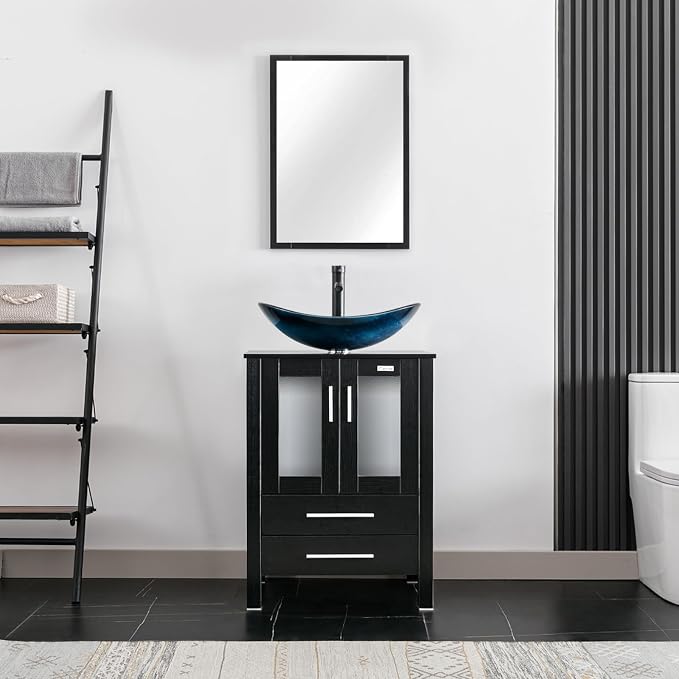 eclife 24" Modern Bathroom Vanity Sink Combo Freestanding Cabinet - Image 2