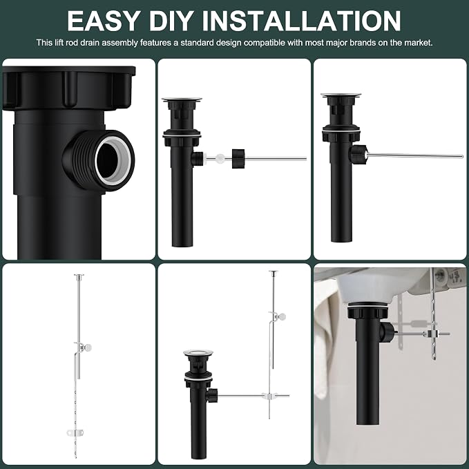 KENES Bathroom Sink Drain Stopper Assembly - Image 7