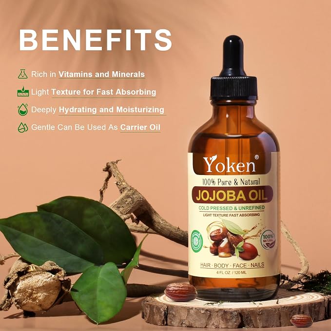 Jojoba Oil 4 fl oz EWG Verified 100% Pure Jojoba Oil Cold Pressed - Image 5