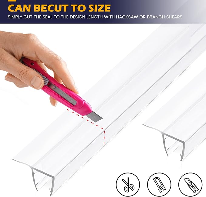 Bathroom Shower Glass Door Side Seal Strip - Image 4