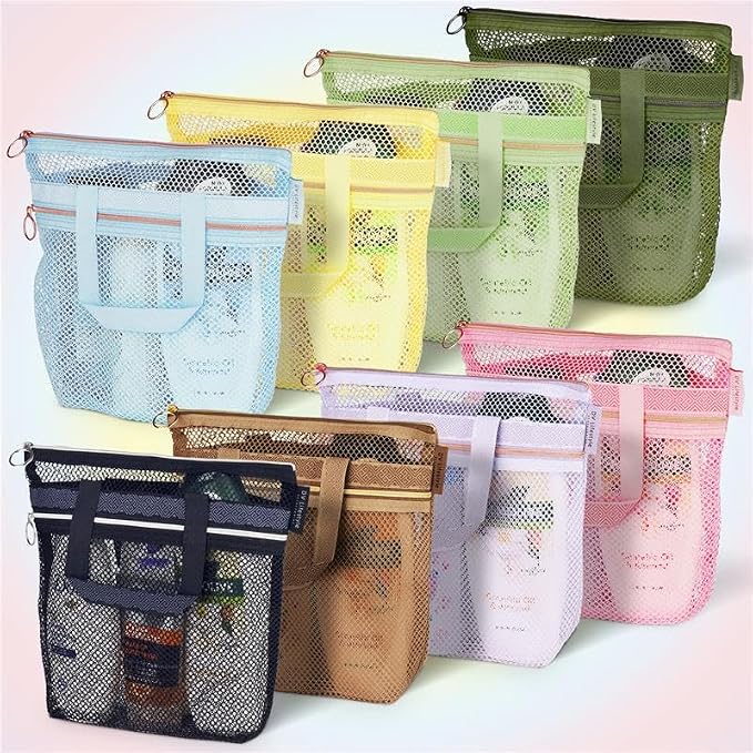 Mesh Shower Bag 10.2x9.9'' Quick-Dry Caddy - Image 6