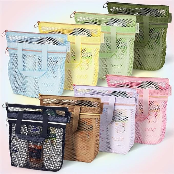 Mesh Shower Bag 10.2x9.9'' Quick-Dry Caddy - Image 6
