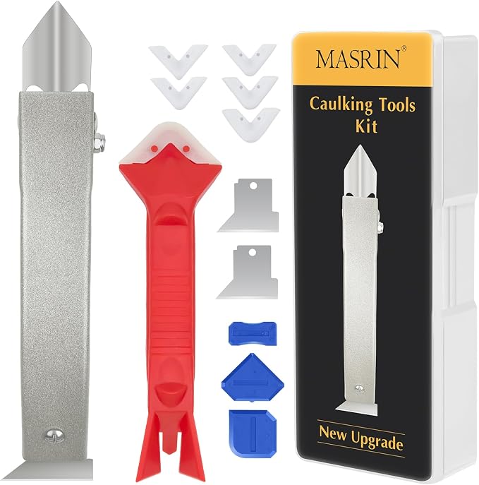 Caulking Tool-Caulk Remover Tool Kit, Grout Removal Tool, Silicone Bathroom by MASRIN
