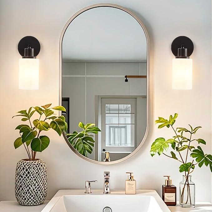 DLLT Wall Sconces Set of Two: Modern Bathroom Vanity Light Fixtures - Image 6