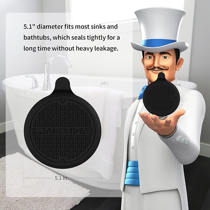MR.SIGA Silicone Bathtub Stopper, Drain Stopper - Image 2