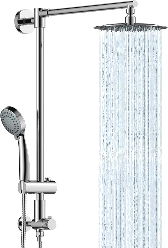 Fennocasa Polaris 1 Rain Shower System, includes 8” Rainfall Shower Head by Fennocasa