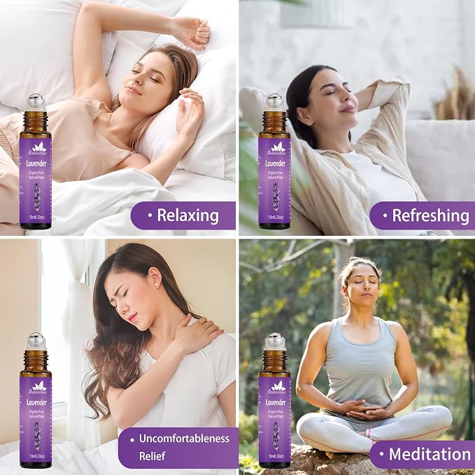 Lavender Essential Oil Roll On for Bedtime & Relaxation, Pre-Diluted - Image 5