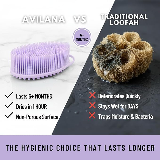 Silver Infused Silicone Body Scrubber Shower - Image 3