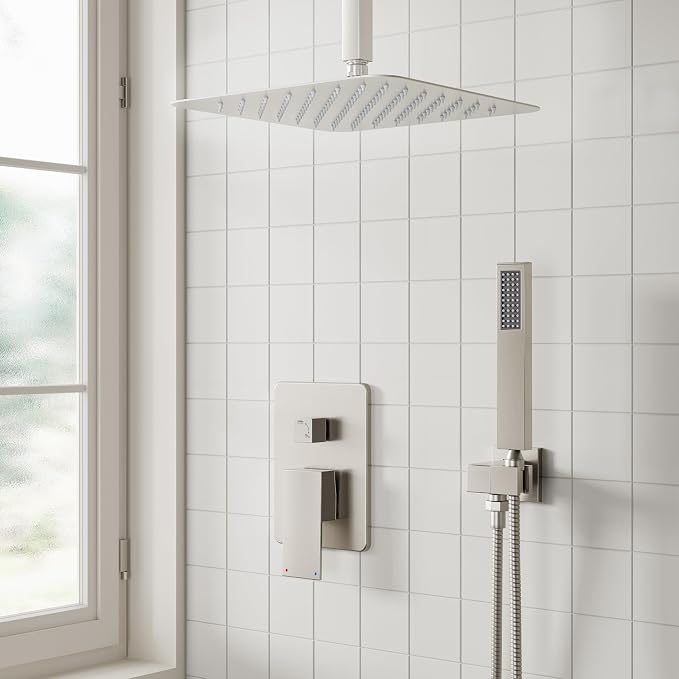 ESNBIA Shower System, 12 Inches Rain Shower Head - Image 2