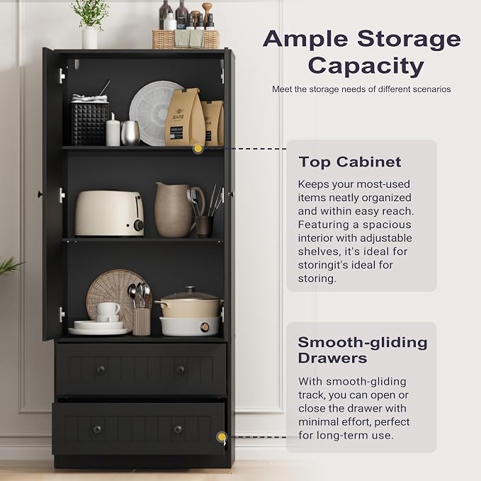 65" H Pantry Cabinet, Small Pantry - Image 3
