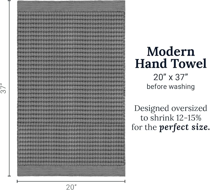 GILDEN TREE Waffle Hand Towels for Bathroom Quick Dry Large Luxury Lint Free - Image 9
