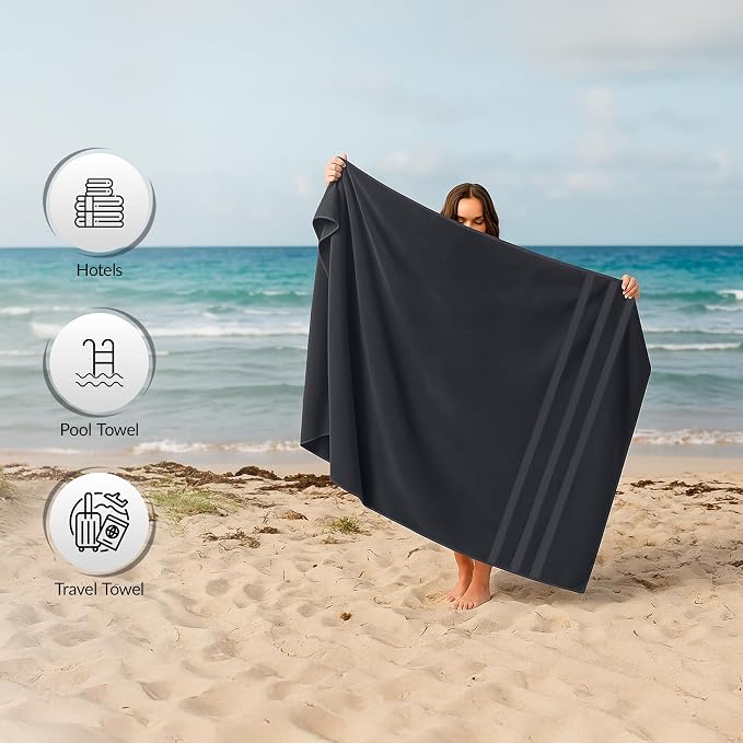 RIVERSIDE Pack of 2 Extra Large Bath Sheets 35 x 70 Inches - Image 6
