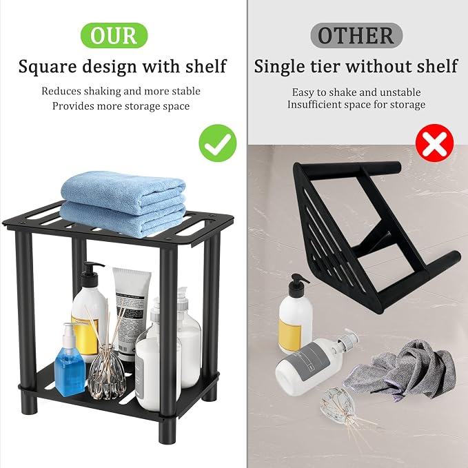 Shower Stool for Inside Shower, Shower Bench Stool - Image 4