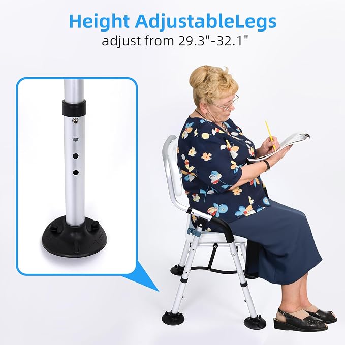 Shower Chair for Inside Shower, Foldable Shower Chair for Elderly and Disabled - Image 4