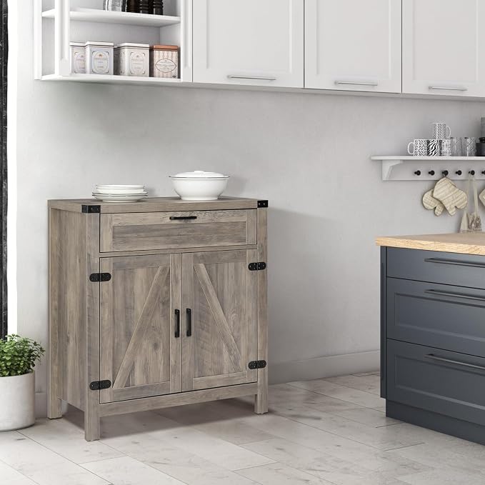 VINGLI Modern Farmhouse Sideboard Buffet Cabinet - Image 8