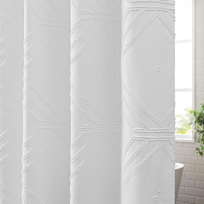 ROSERY No Hook Shower Curtain - Image 4