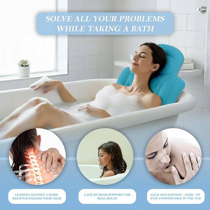 Bath Pillow for Tub | 4D Air Mesh Fabric - Image 9