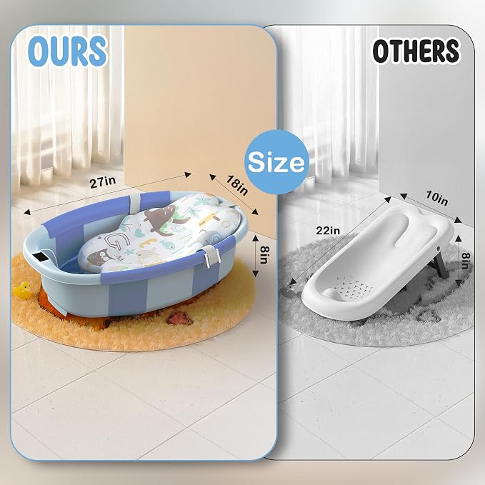 Collapsible Baby Bathtub, 3s to Install, Baby Bath Tub - Image 2