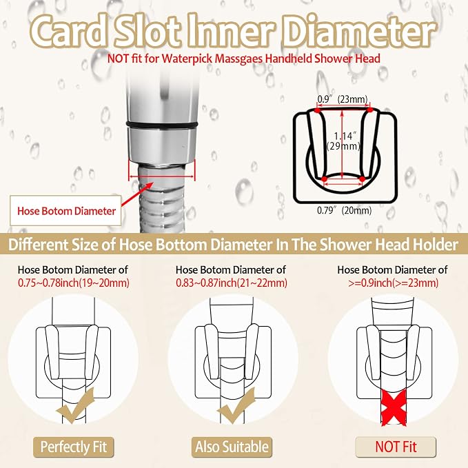 Shower Head Holder Handheld Shower Wand Holder Adjustable Shower Head Bracket - Image 5
