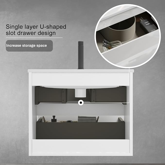 TIA Wall Mounted Floating Bathroom Vanity - Image 6