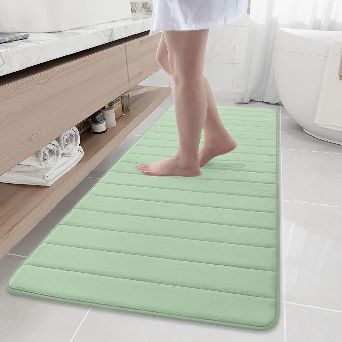 Buganda Memory Foam Bath Mat, Ultra Soft and Non-Slip Bathroom Rugs, Water by Buganda