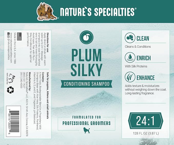 Nature's Specialties Plum Silky Ultra Concentrated Dog Shampoo Conditioner - Image 5