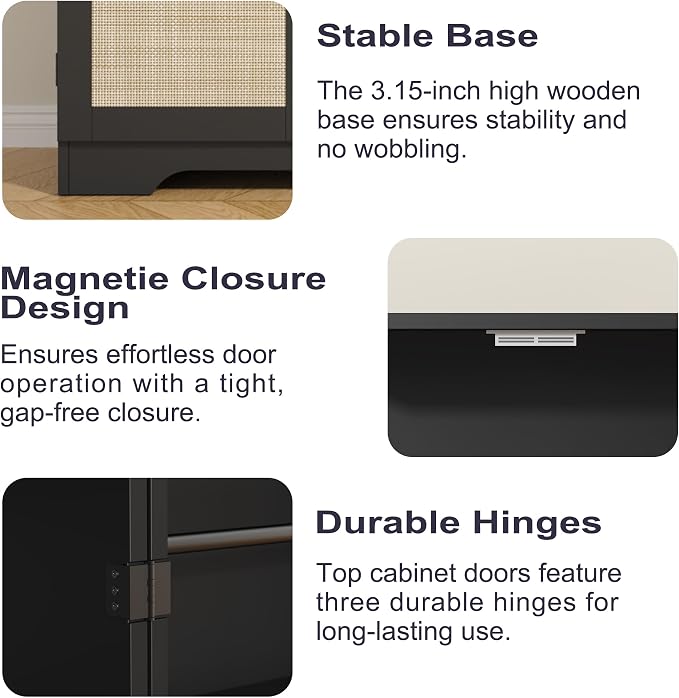 Rattan 72" Tall Kitchen Pantry Cabinet - Image 7