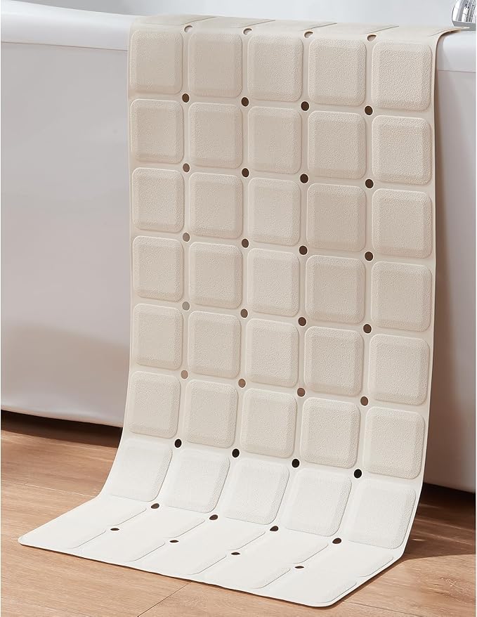 Non-Slip Bath Mat for Tub & Shower：Silicone Foldable Bathtub Mat by Webos