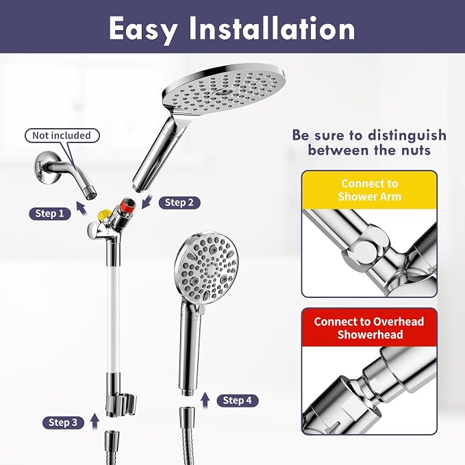 HOWUWEY Filtered Dual Shower Head - Image 7