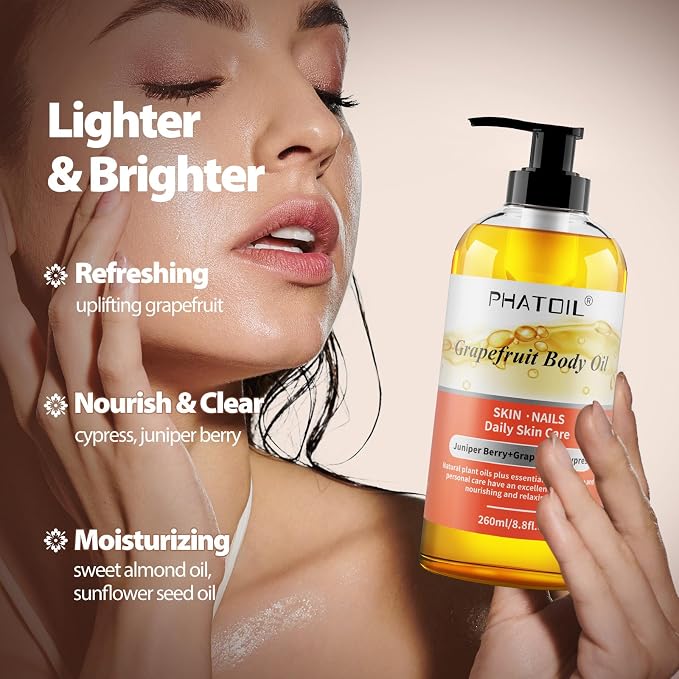 PHATOIL Grapefruit Body Oil, 260ML Body Oils - Image 4
