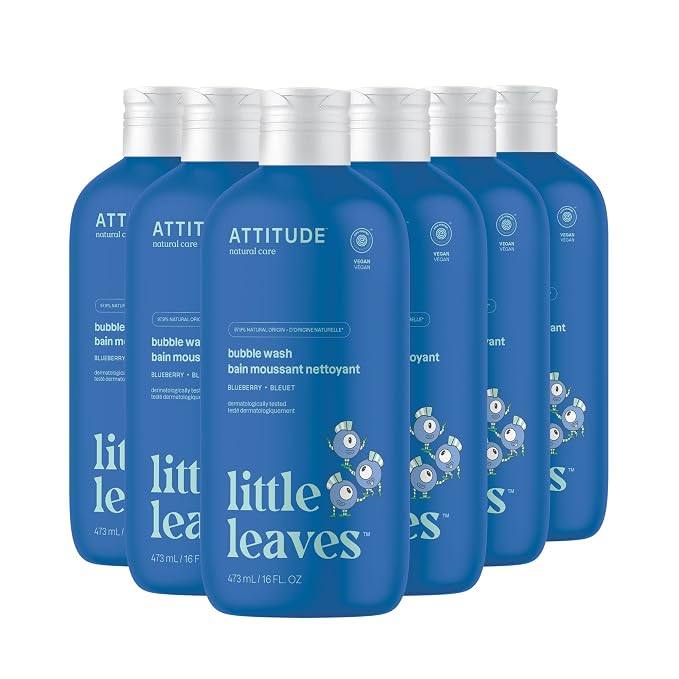 Attitude Bubble Wash for Kids, EWG Verified Bubble Bath, Hair Shampoo and Body by ATTITUDE
