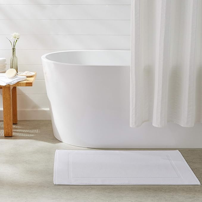 Amazon Basics Premium 100% Cotton, Absorbent Soft Bath Mat, Machine Washable - Image 2