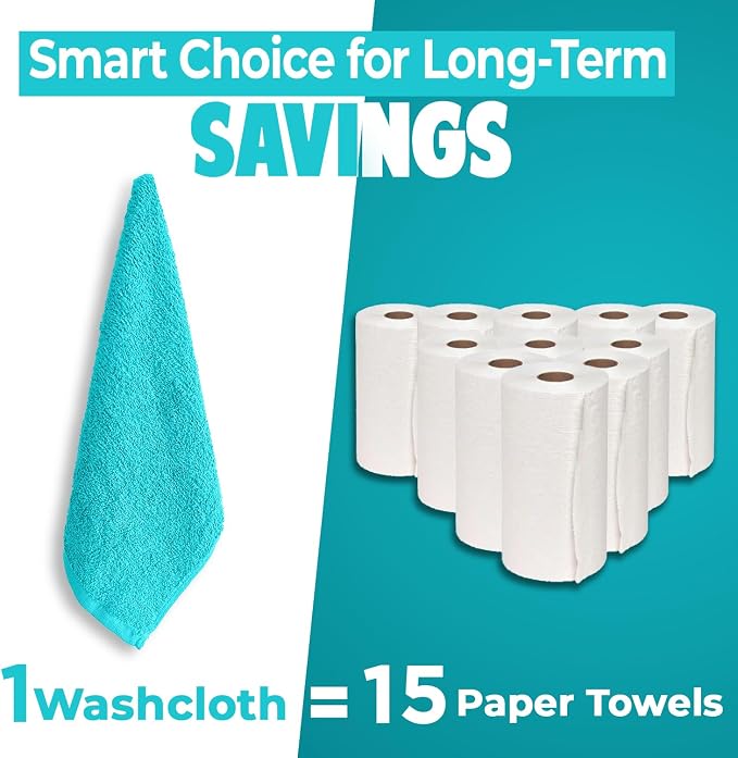 DAN RIVER 12 Pack Wash Cloths for Showering - Image 6