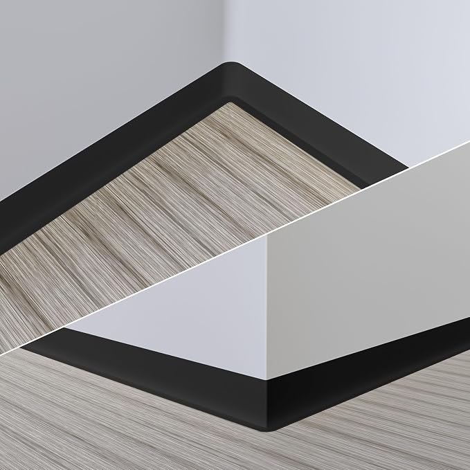 Duzzy Flexible Baseboard Molding Trim, 5 Inch x 40 Feet Peel and Stick Rubber - Image 7
