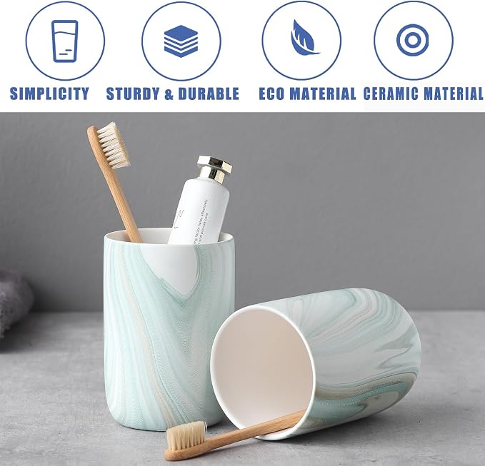 Green Marble Toothbrush Holders - Image 5