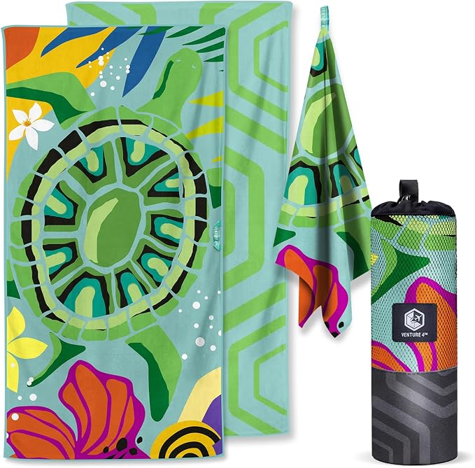 VENTURE 4TH Microfiber Beach Towel: Quick-Dry, Sandproof and Lightweight by VENTURE4TH