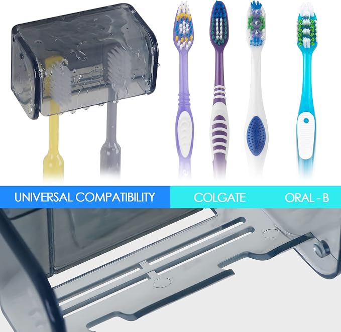 2 PCS Toothbrush Holder Wall Mounted - Image 2