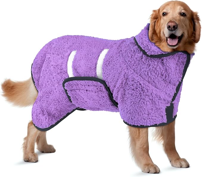 Bienbee Dog Bathrobe, Quick Drying Super Absorbent Dog Robes by Bienbee
