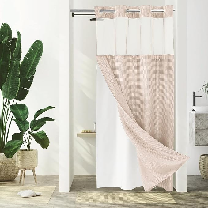 Gibelle Stall Small Shower Curtain 36x74, Waffle Weave Shower Curtain by Gibelle