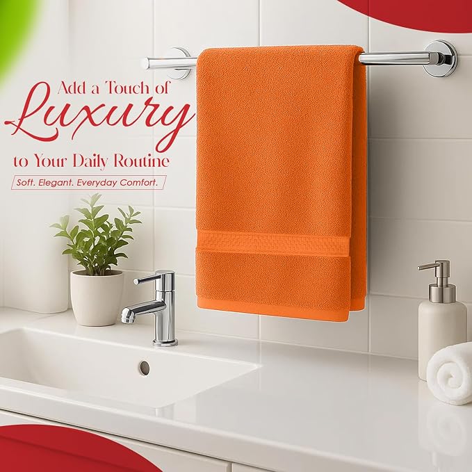 RIVERSIDE 6 Pack Premium Hand Towels Set, 16x28 inches, 100% Ring Spun Cotton - Image 3
