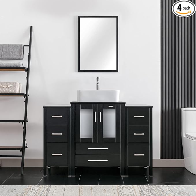 eclife 48" Modern Bathroom Vanity Sink Combo Freestanding Cabinet by eclife