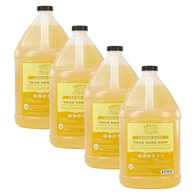 Adams Handmade Soap Thick Organic Castile Liquid Hand Soap 1 Gallon Refill by AdamsHandmadeSoap