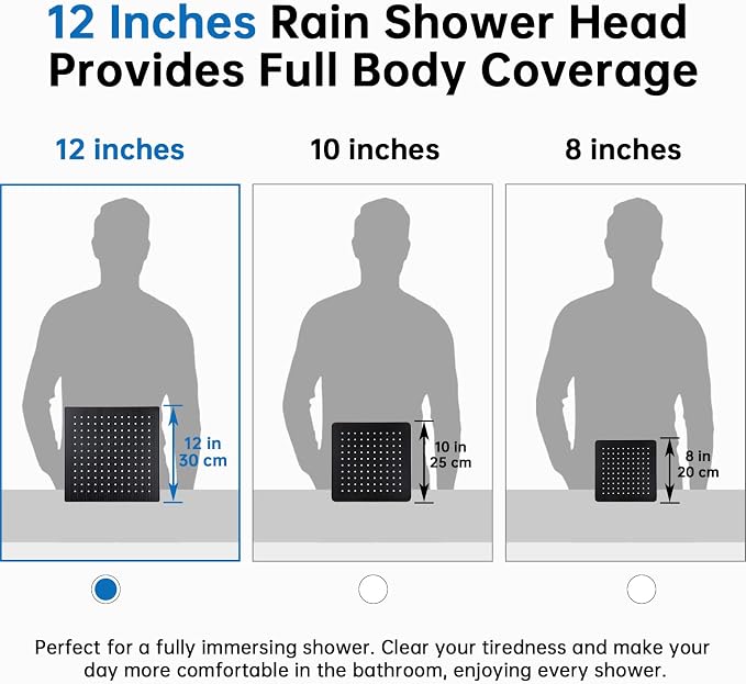 G-Promise All Metal 12 Inches Rainfall Shower Head - Image 4