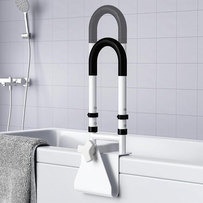 Adjustable Bathtub Safety Rail: Shower Grab Bar Handle by Unknown