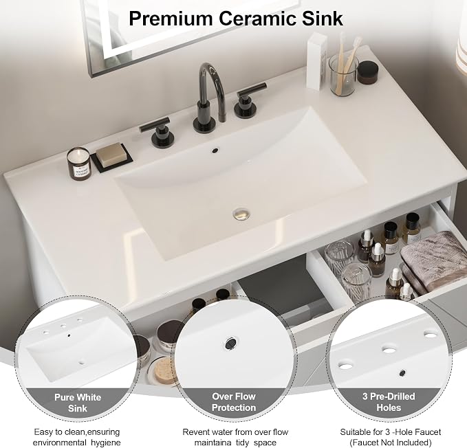 36 inch Floating Bathroom Vanity - Image 3